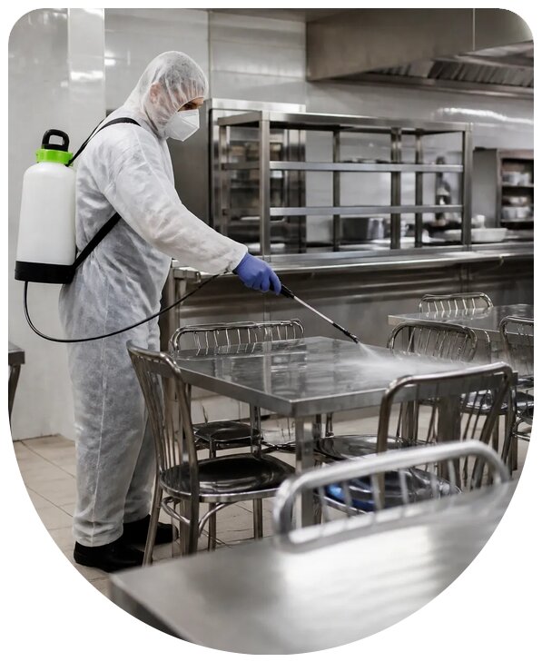 Профессиональная дезинфекция столовой с гарантией в Лысьве