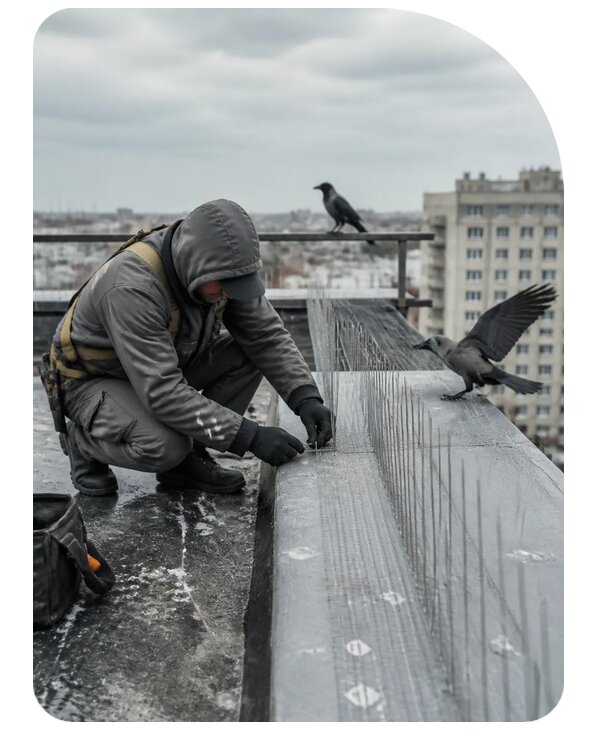 Защита от ворон под ключ в Лысьве по цене от 5129 р. | Сенат-Лсь